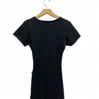 Lna - Women's Frankie Fitted T-shirt Dress With Front Twist/cutout