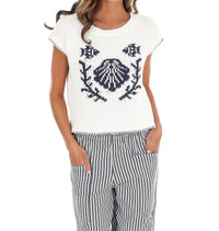 Blu Pepper - Women's Seaside Stitch Sweater