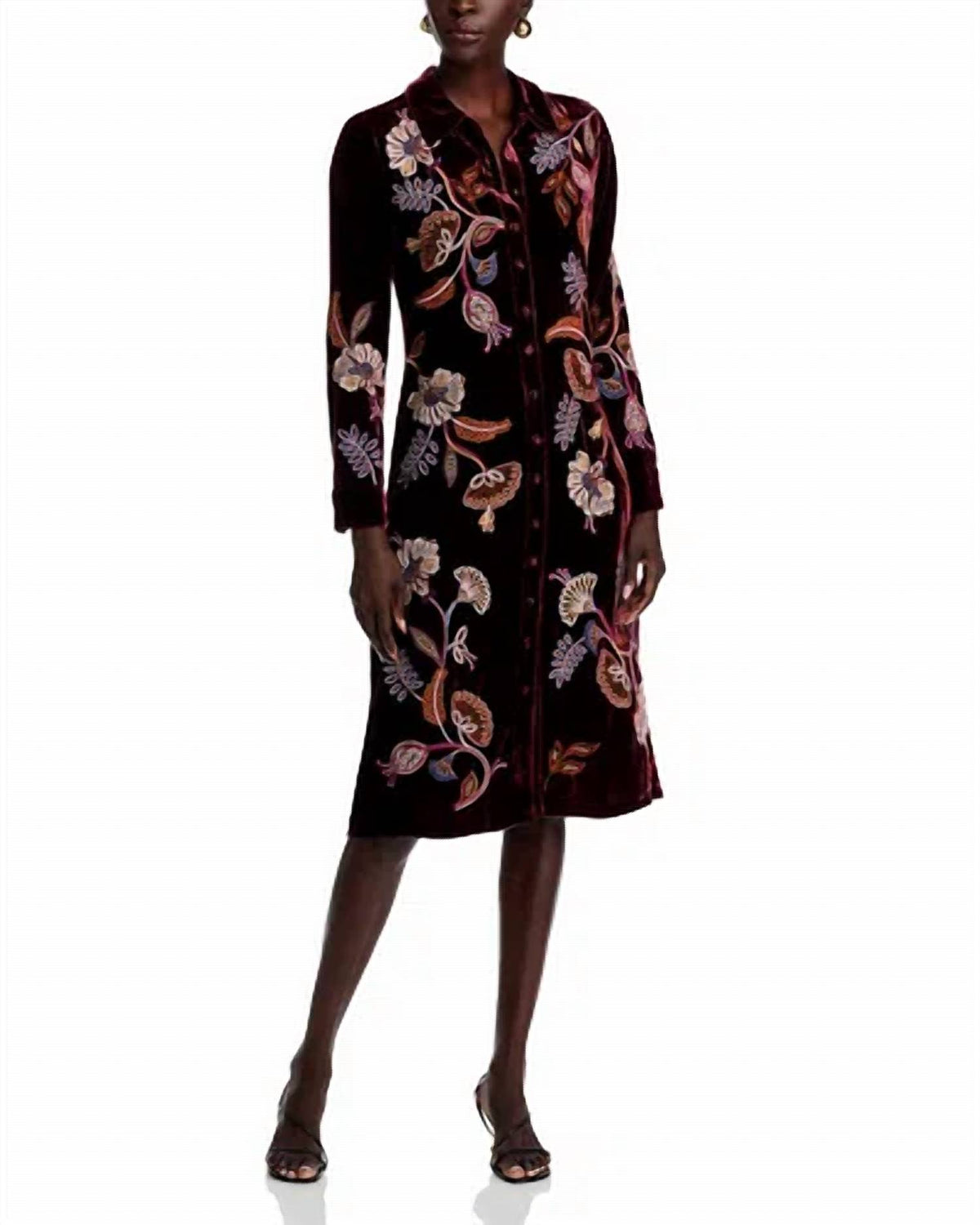 Johnny Was - GINEVA VELVET SHIRT DRESS
