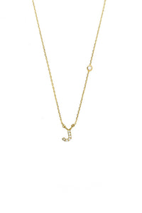 Tai Jewelry Women's Initial J Necklace in gold - women's jewelry