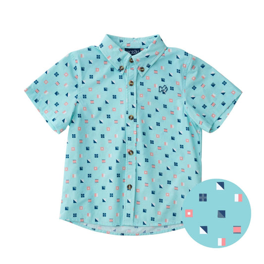 Prodoh - Boy's Short Sleeve Nautical Flag Shirt