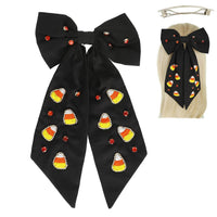 Sophia Collection - Women's Candy Corn Jeweled Bow Barrette Hair Clip