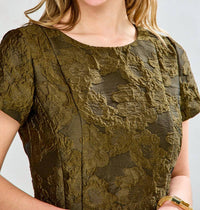 SARA CAMPBELL Barbara Tea Midi Dress in olive - women's dress - view 6