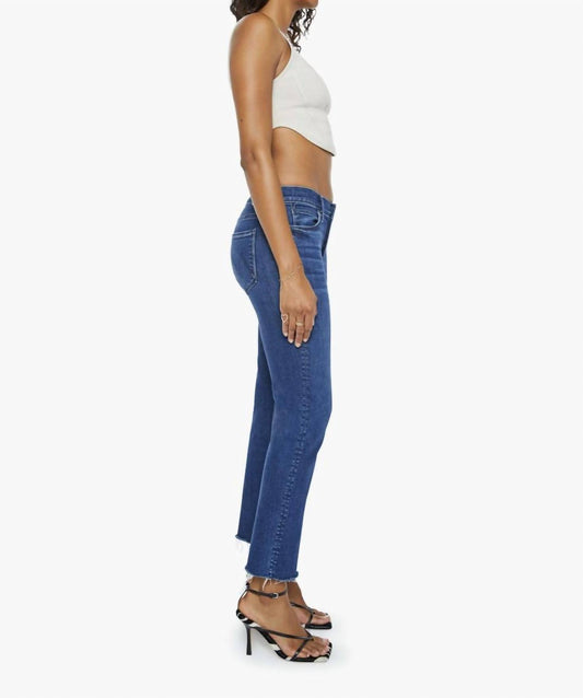 Mother - Mid Rise Dazzler Ankle Fray Jean