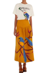 Farm Rio - Bird-print Maxi Skirt