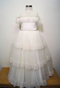 Eda Baby - Girl's Taliya 3 Tier Dress With Lace