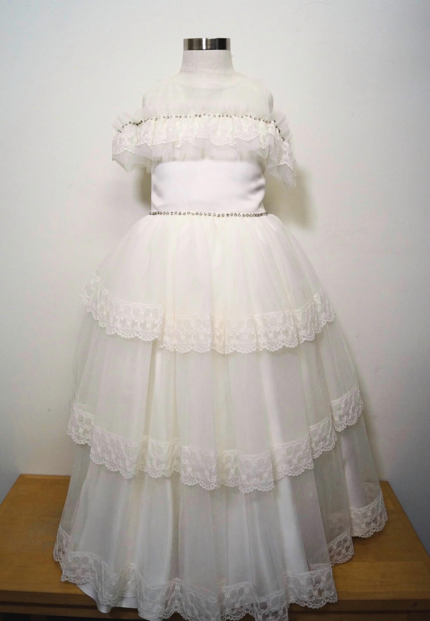 Eda Baby - Girl's Taliya 3 Tier Dress With Lace