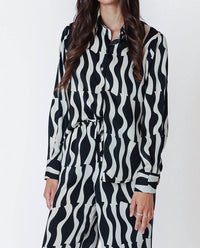 Dex - Wave Satin Blouse