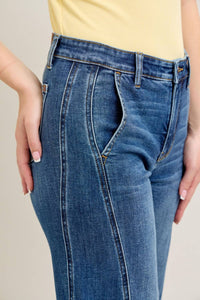 Judy Blue Sullivan High Waist Wide Leg Trouser in blue - women's jeans - view 4
