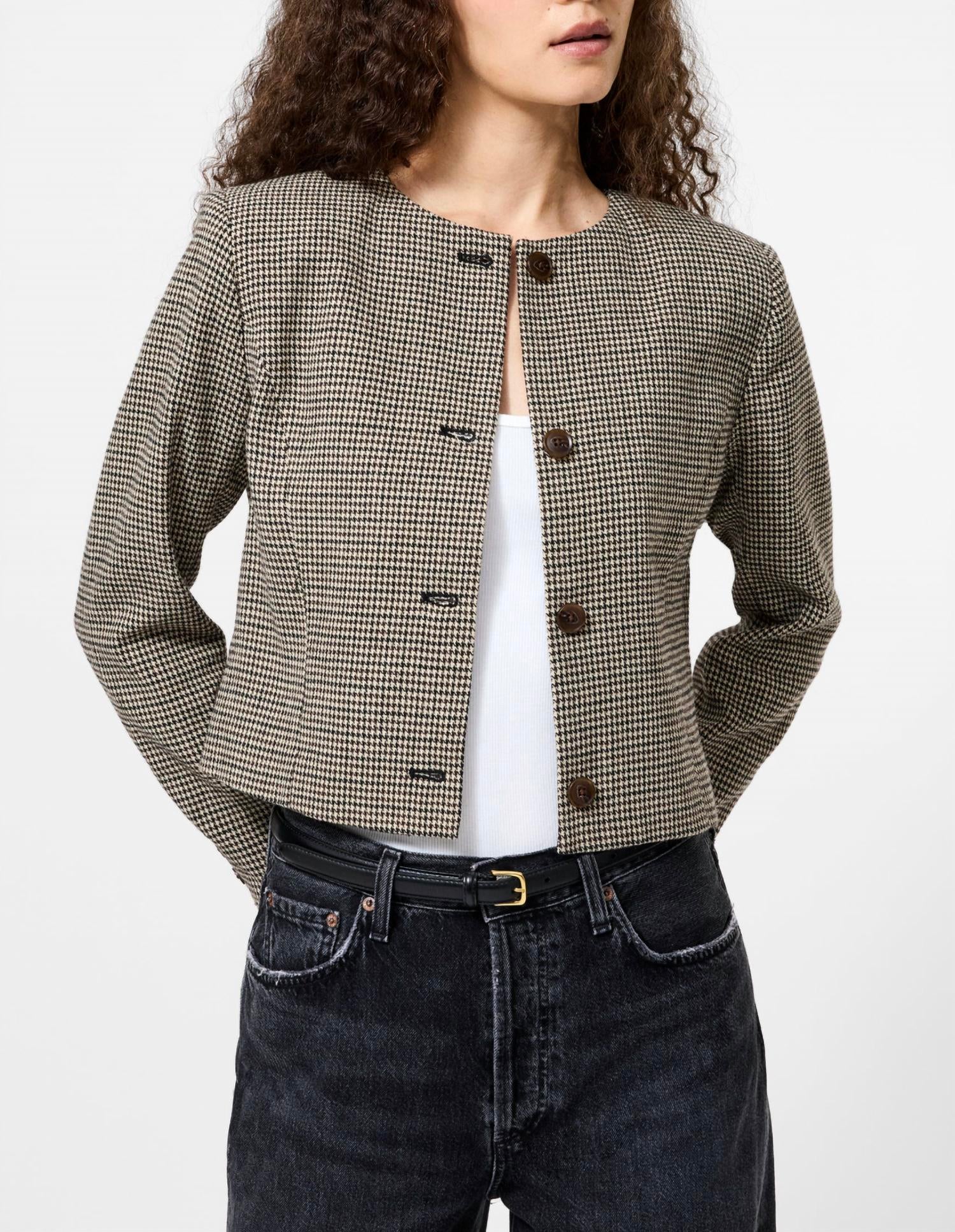 French Connection - Houndstooth Wool Jacket