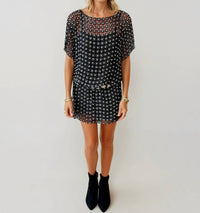 Malibu Road - Pearl Luxe Embellished Mini Skirt
