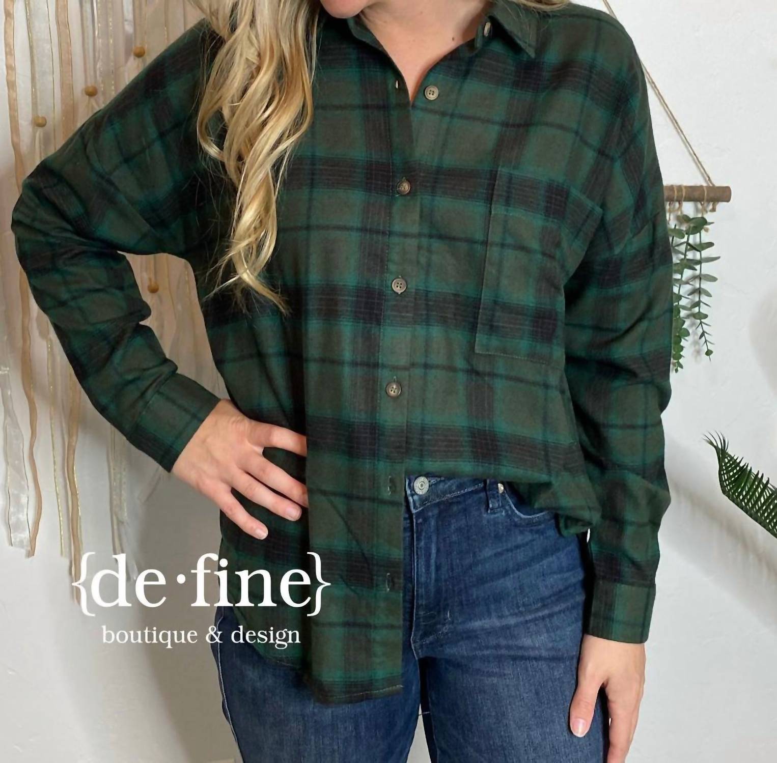 Blu Pepper - Flannel Button Up Shirt