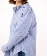 AMO Ruthie Oversized Stripe Shirt in blue multi - women's shirt - view 4