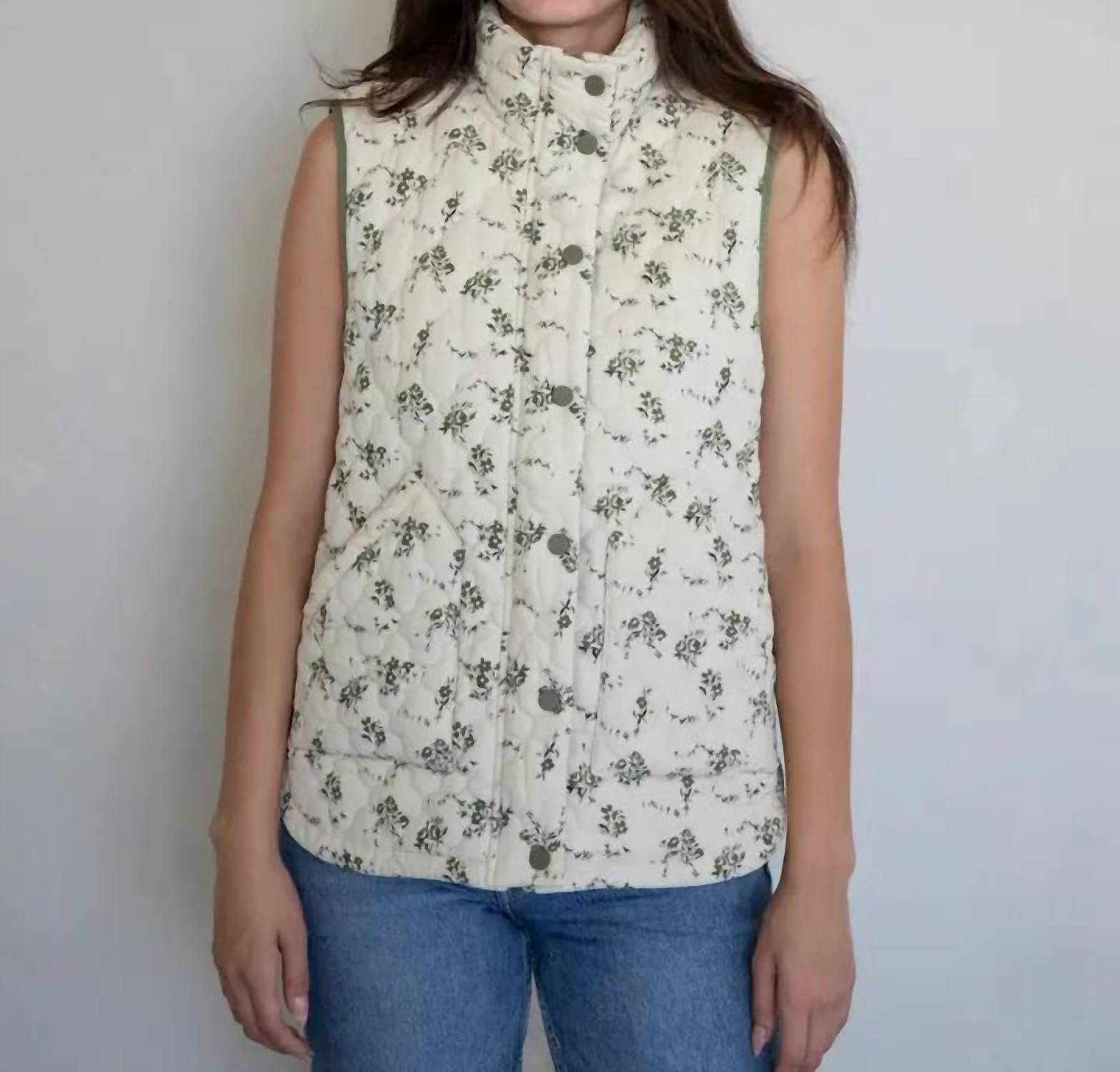 Things Between - Floral Quilted Vest