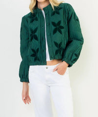 Thml - Velvet Floral Quilted Jacket