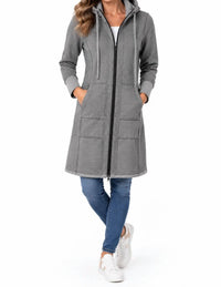 Lulu-B - Reversible Bucket Neck Zip Up Coat