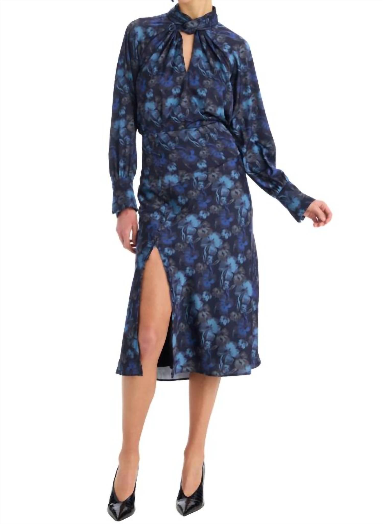 ALLISON NEW YORK Samantha Blouse in midnight floral - women's blouse - detail view