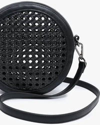 Jen & Co. - Women's Rattan Circular Crossbody Bag