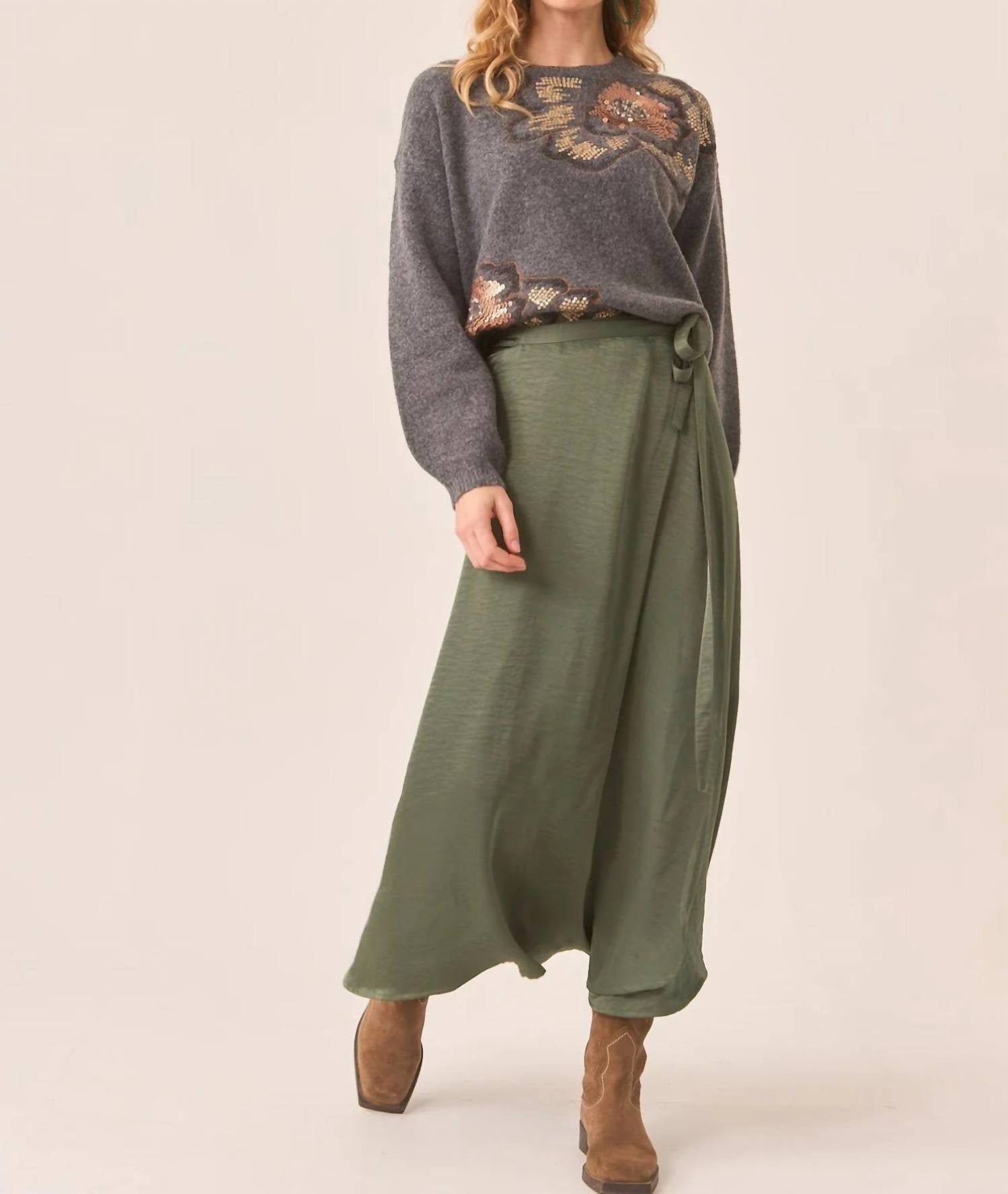 Nekane Nkn - Passion Long Satin Cross Skirt