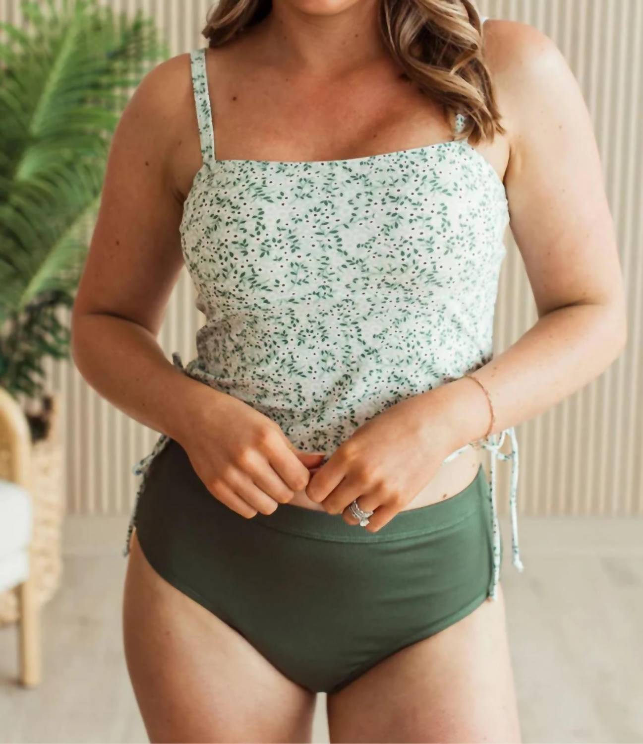 Mack & Mal - Ribbed High Rise Swim Bottoms