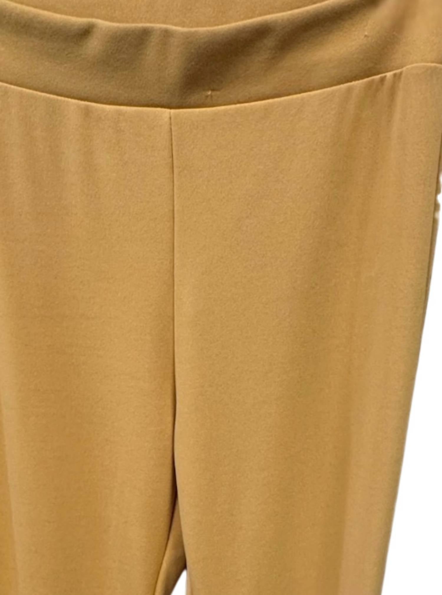 Win Win Apparel Women's Pull On Bell Bottom Pants in mustard - women's pants - detail view