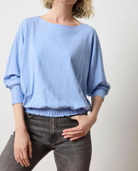 Lilla P - Elastic Hem Dolman Boatneck Top