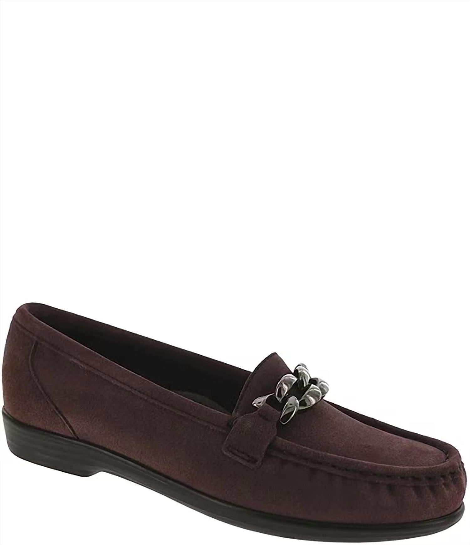 Sas - Women's Metro Link Suede Bold Link Chain Loafers