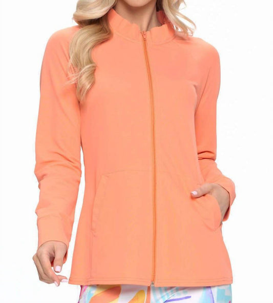 Aryeh - Marcia Ruffle Neck Zip Light Jacket