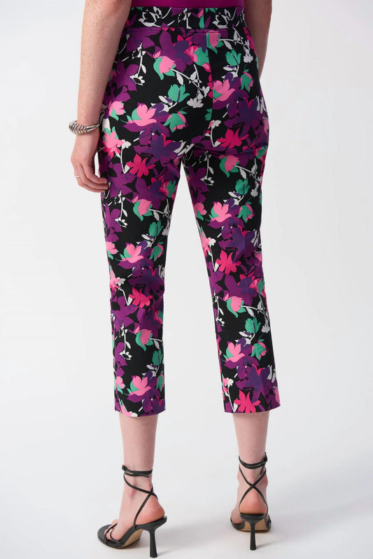 Joseph Ribkoff - Floral Print Cropped Pants