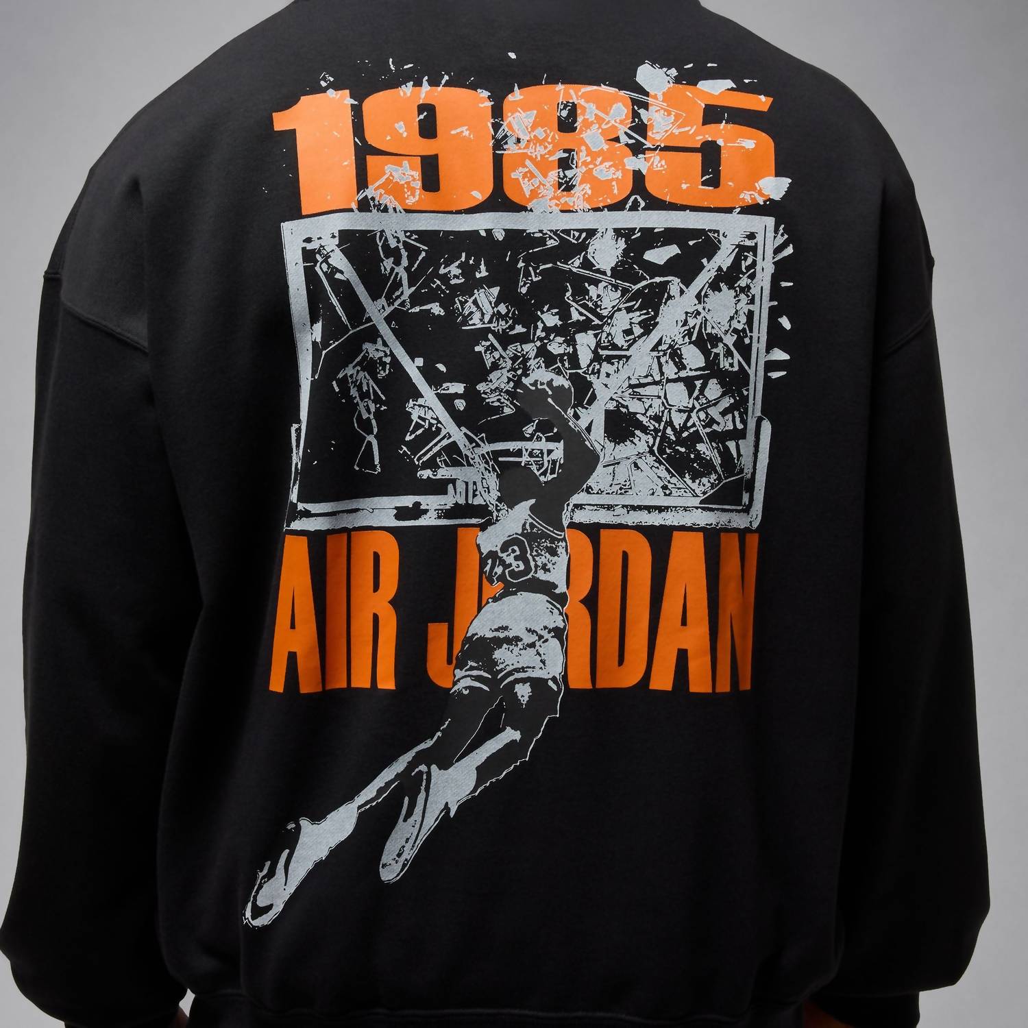 Jordan Brooklyn Hoodie in black orange white - men's shirt - view 4
