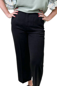 Jodifl Denim Wide Leg Pants in black - women's pants - detail view