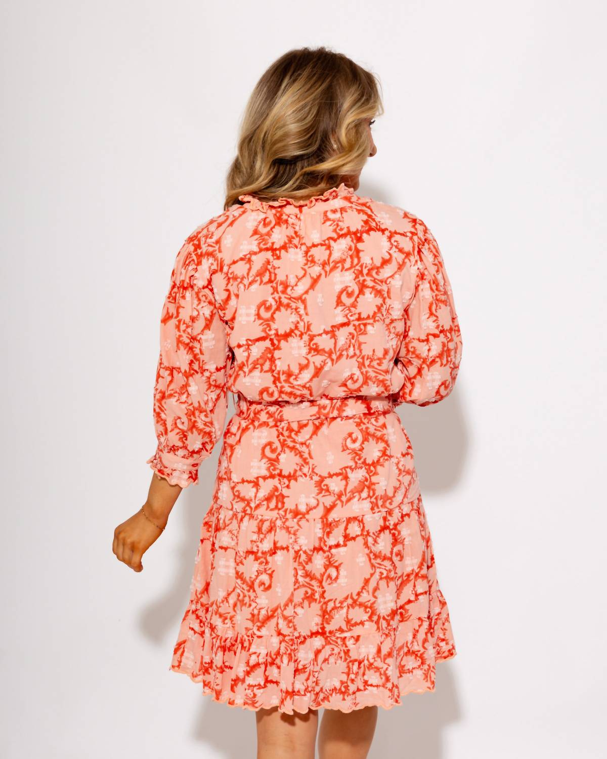 Ivy Jane Pretty Paisley Dress in coral - women's dress - alternate view