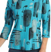 Jess & Jane - Maze Printed Cotton Top - Plus