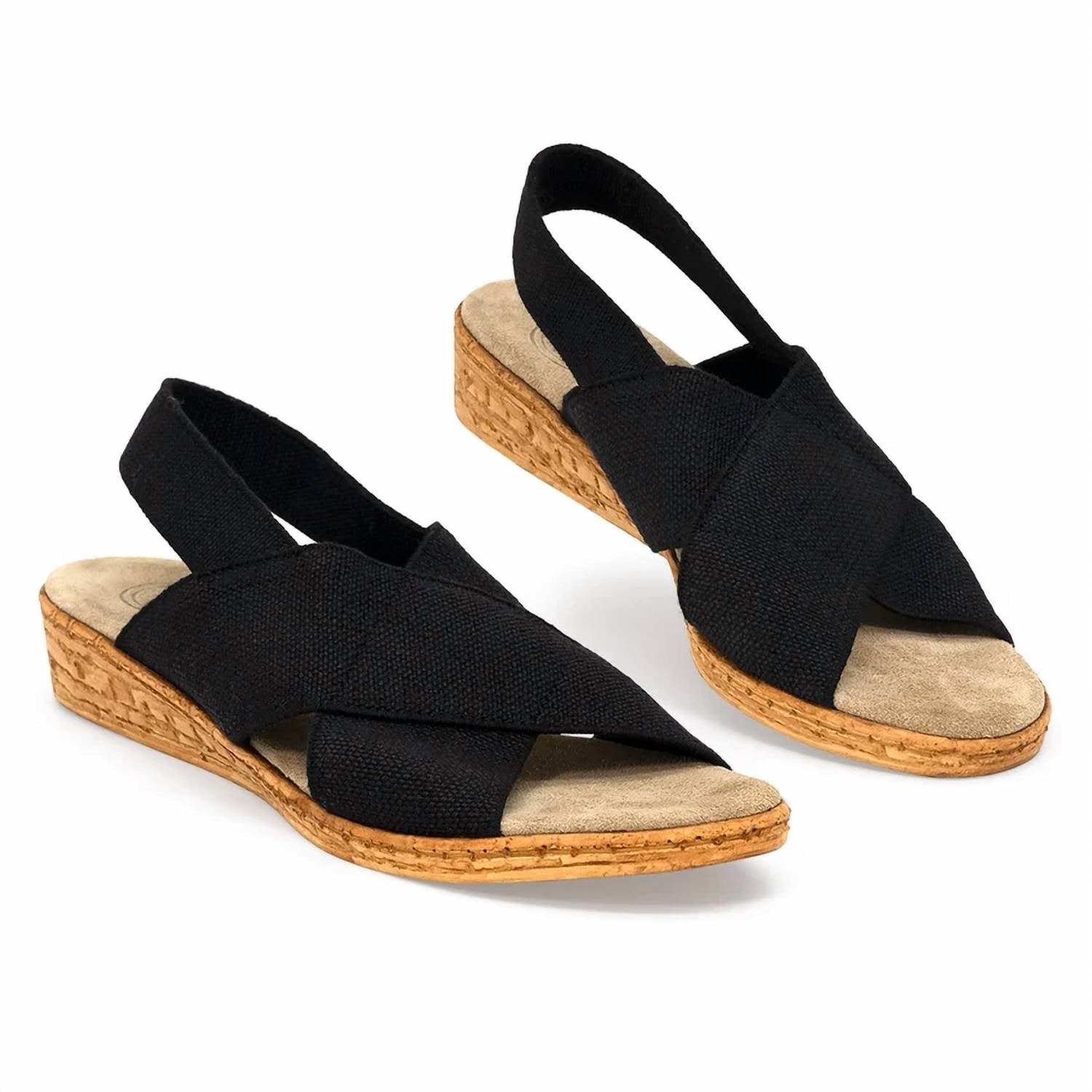 Charleston Shoe Co. - Women's Atlantic Solid Sling Back Stretch Sandal