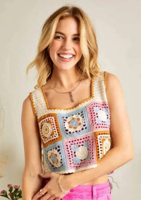 Vanilla Monkey - Crochet Crop Top