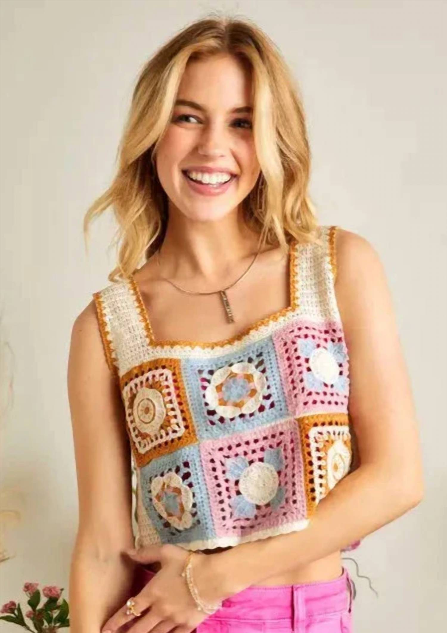 Vanilla Monkey - Crochet Crop Top