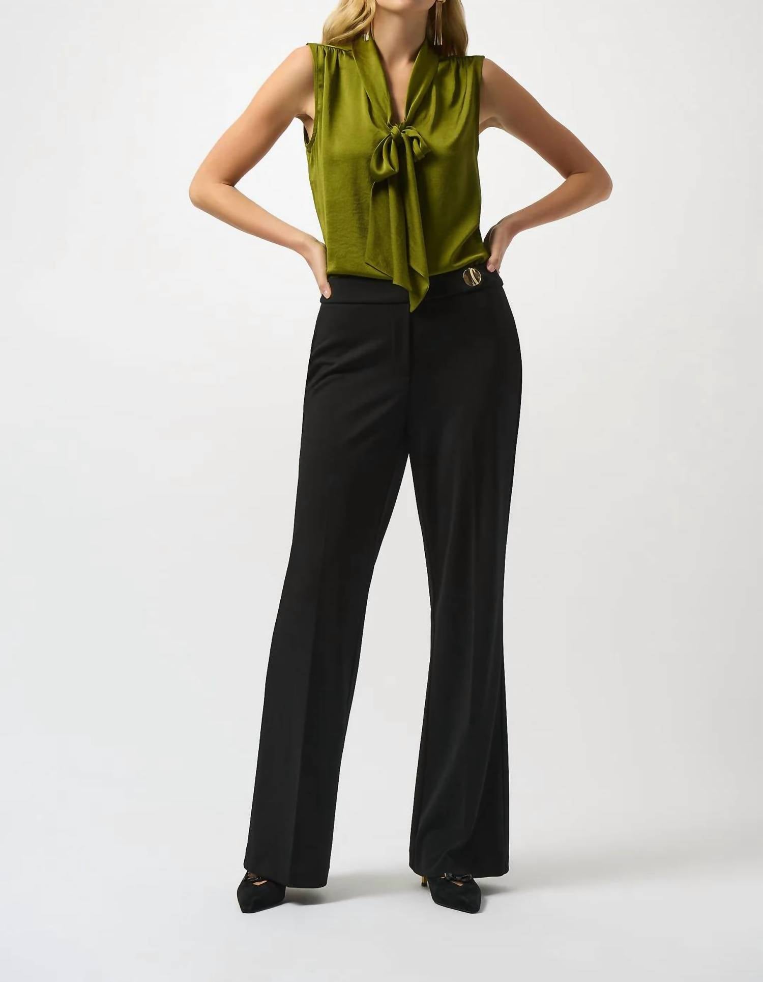 Joseph Ribkoff - V Neck With Tie Sleeveless Top