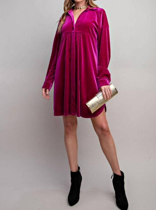 Easel - Love Me Velvet Dress