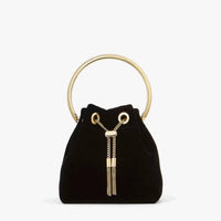 Jimmy Choo - Bon Bon Cassis Velvet Handbag With Metal Handle