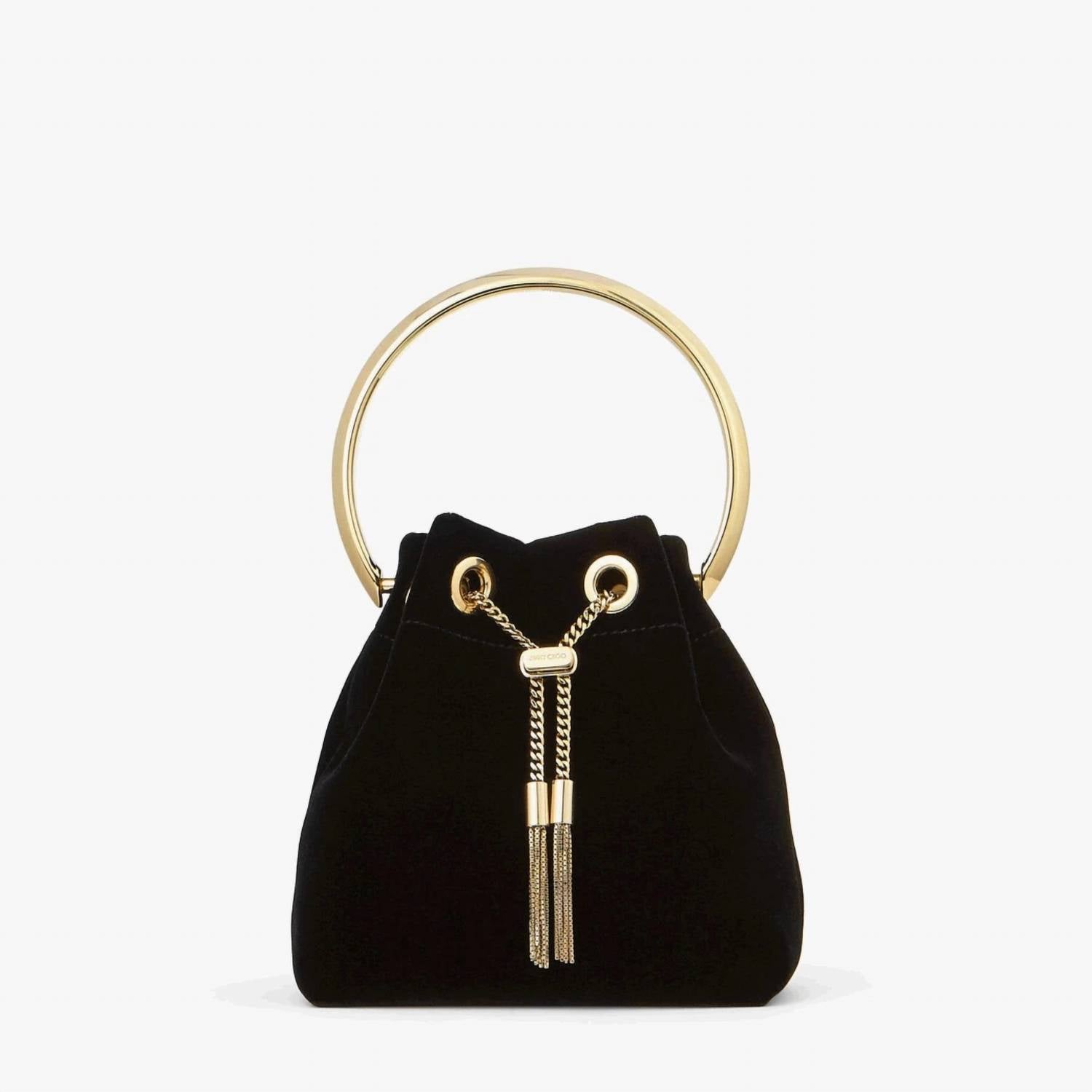Jimmy Choo - Bon Bon Cassis Velvet Handbag With Metal Handle