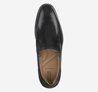JOHNSTON & MURPHY Men's Lewis Venetian Dress Shoes in black full grain - men's loafer - detail view
