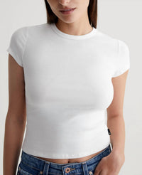 AG Jeans Hutton Crew Top in ex white - women's t-shirt - view 4