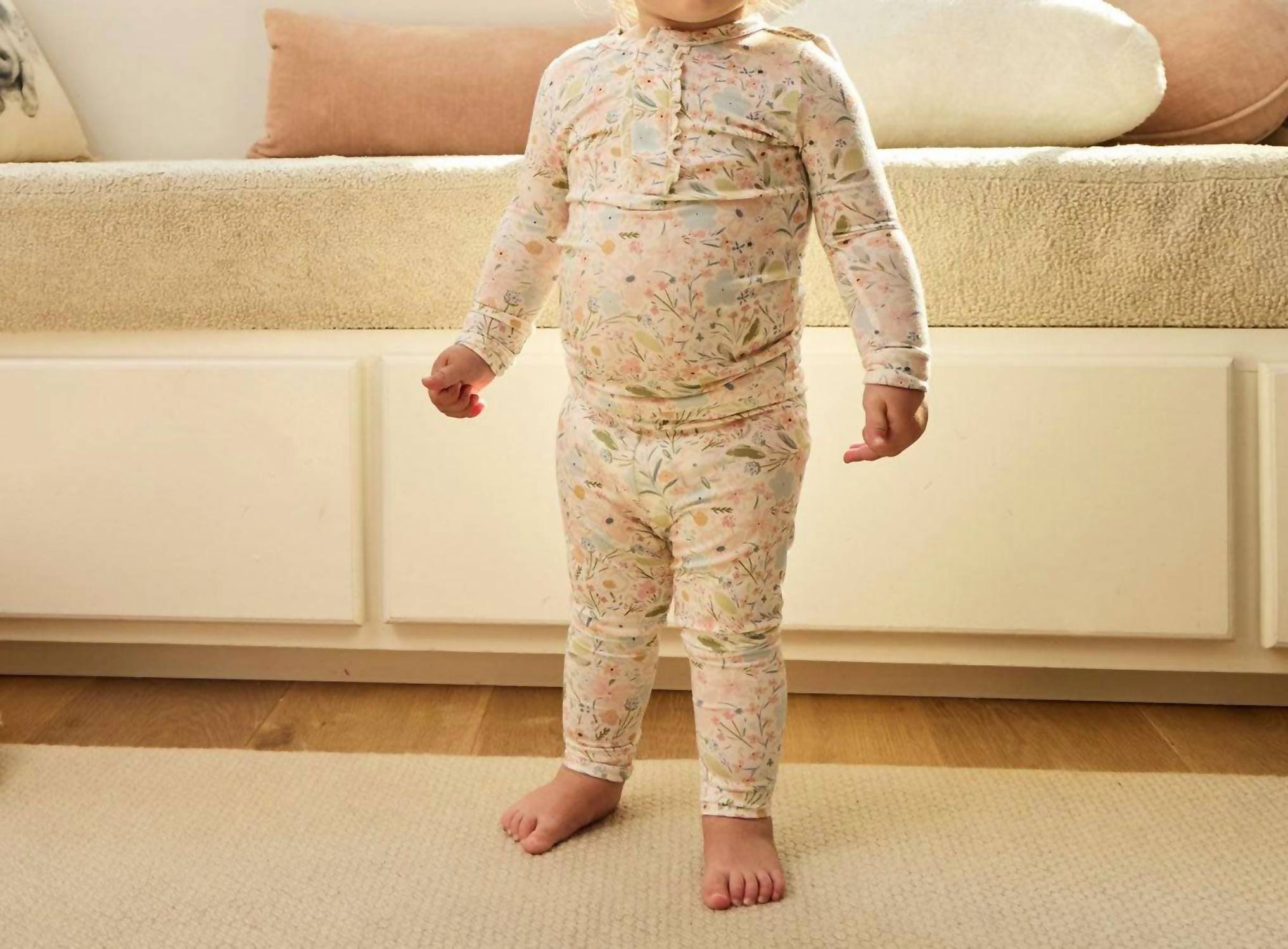 Magnetic Me - Baby Girls Long Sleeve Pajama Set With Ruffle