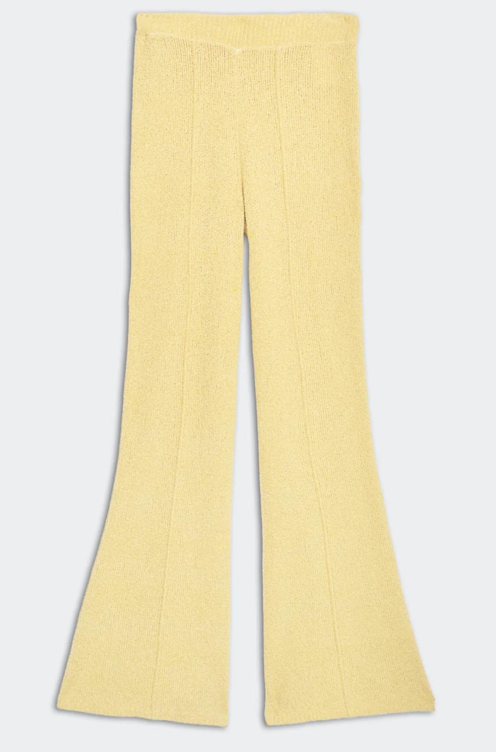 Guest In Residence Boucle Flare Pants in residence boucle flare pants in butter - women's pants - alternate view