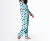 Kickee - Print Long Sleeve Collared Pajama Set
