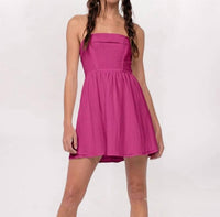 Sky To Moon - Solid Strapless Flare Dress