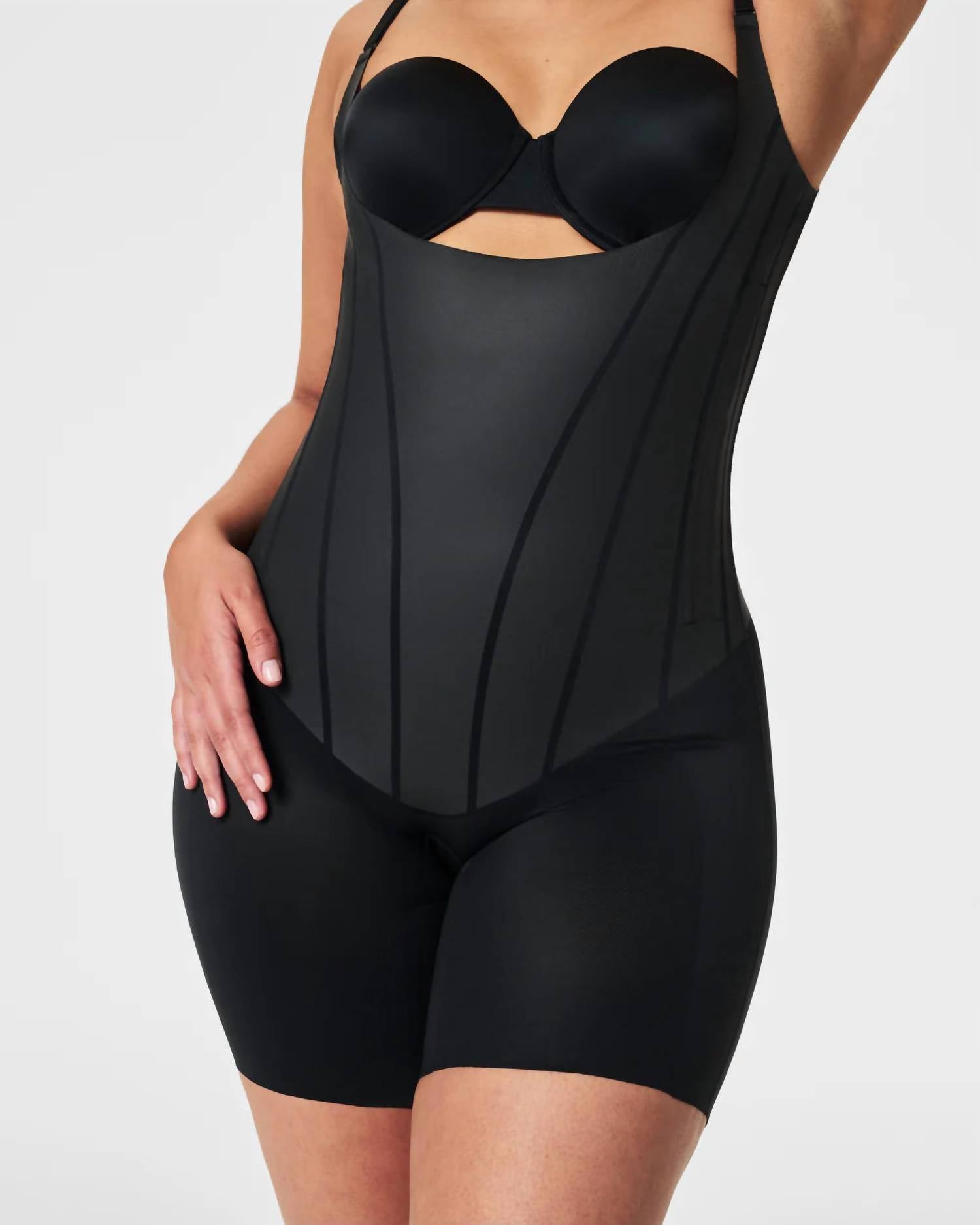 Spanx - Spanxsculpt™ Totalcontour Open-bust Mid-thigh Bodysuit