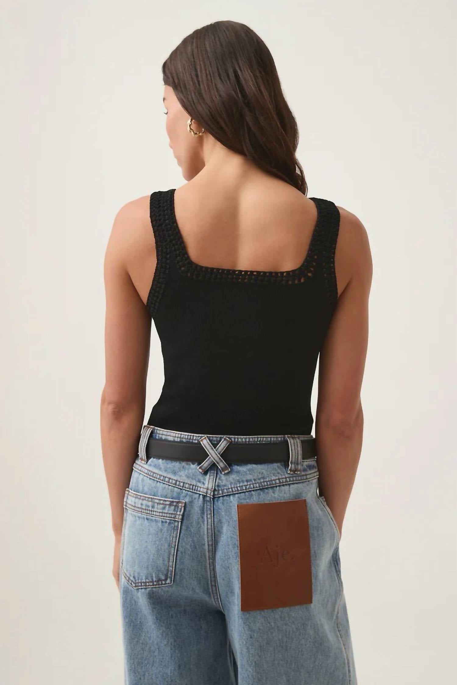 Aje. - Tazia Crocheted Tank