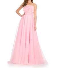 Ashleylauren - Strapless Organza Gown