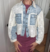 Pol - Delia Denim & Lace Shirtket